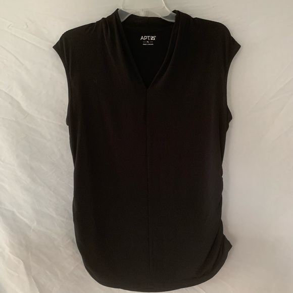 Apt. 9 Black Cap Sleeve Top Size Large - Picture 3 of 7